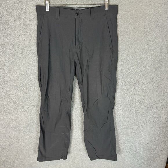 Eddie Bauer Travex Pants Men's 32x28 Grey Nylon Outdoor Hiking Stretch - Picture 1 of 8